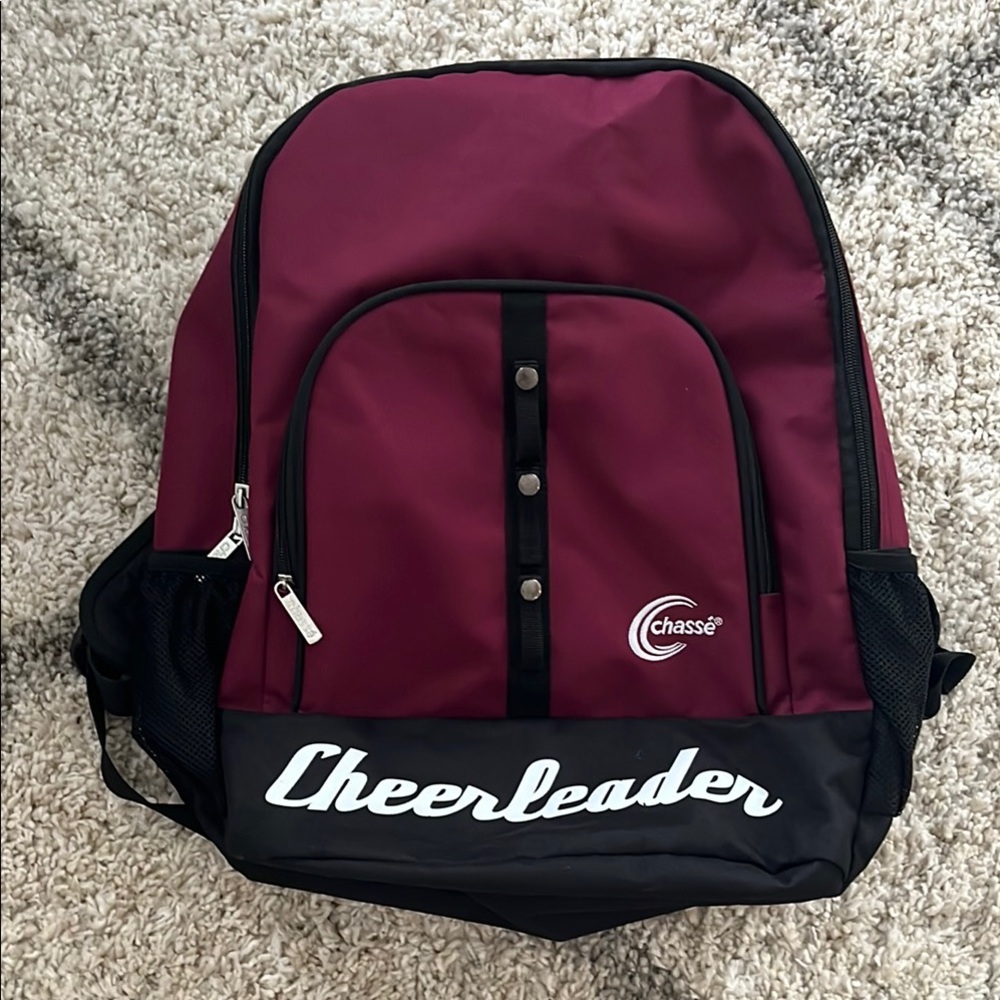 Red and Black Athletic Backpack with Durable Fabric